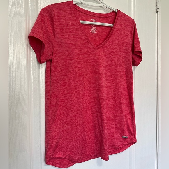 Hot pink Athletic Works v-neck T-shirt - Picture 2 of 3